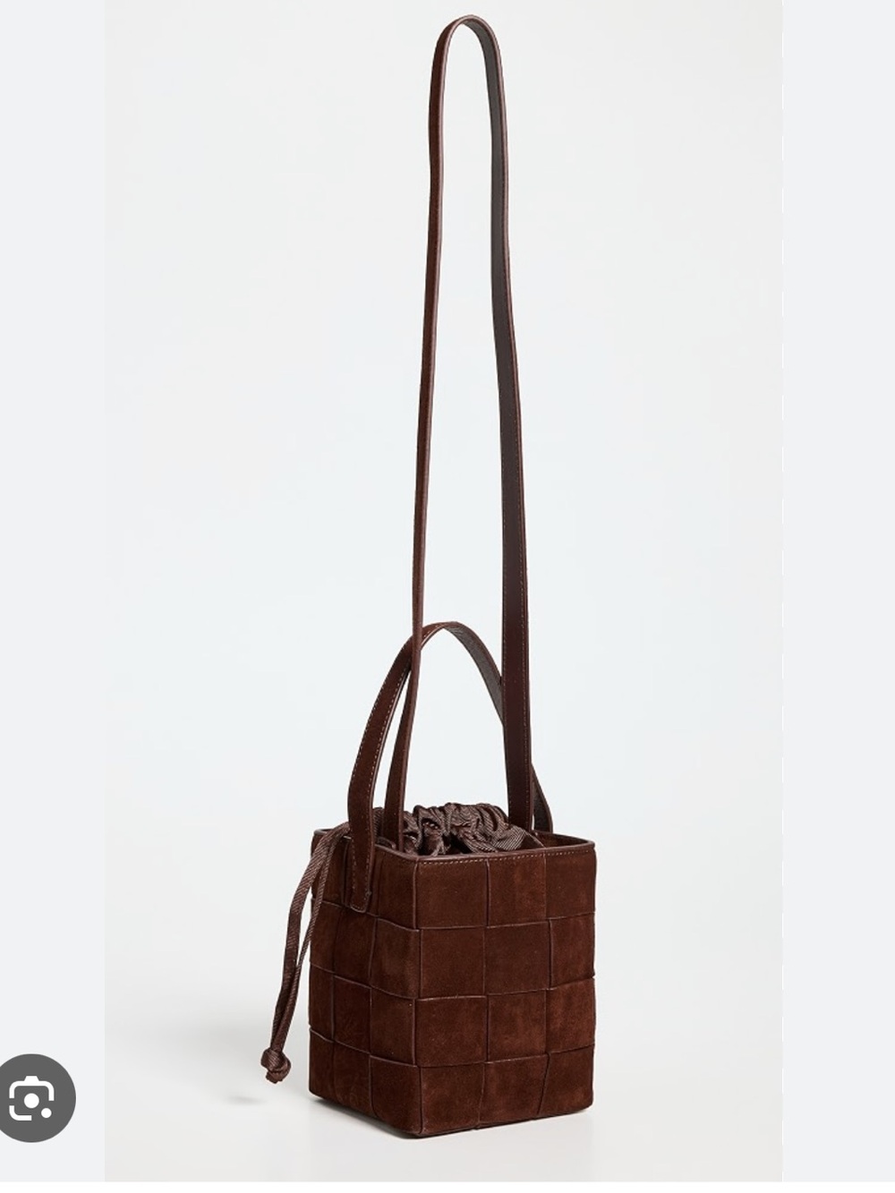 NWT Loeffler Randall Suede Laith Woven Crossbody Bag - Picture 2 of 10
